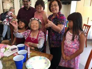 Resident celebrate her 99 years old birthday with family at Springville