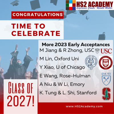 More 2023 Early Admissions!