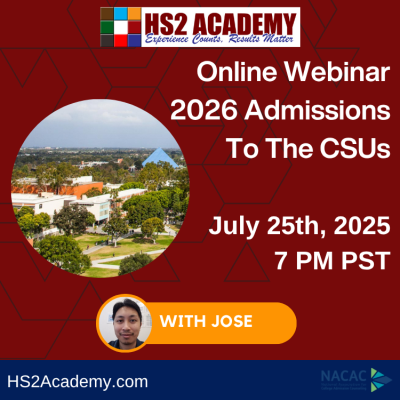 CSU Admissions In 2025: Webinar This Friday!