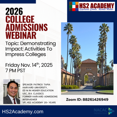 Demonstrating Impact: College Admissions Webinar With Patrick
