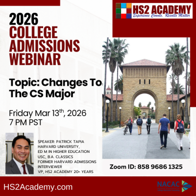 CS admissions are changing! Friday Webinars March 13th, 2026